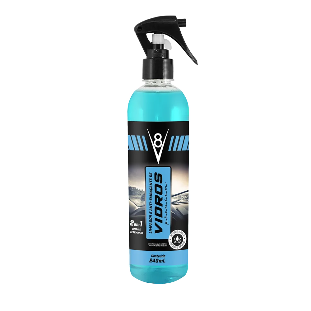 LIMPADOR E ANTI-EMBAÇANTE DE VIDROS V8 240ML